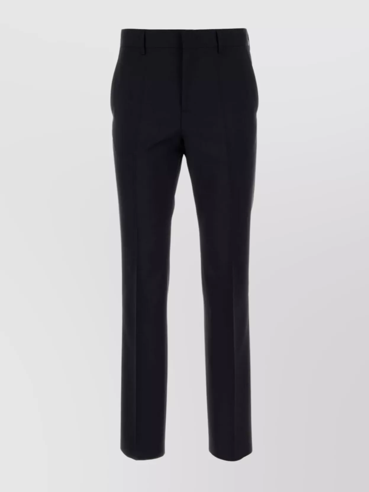Shop Valentino Central Pleated Wool Pant With Belt Loops