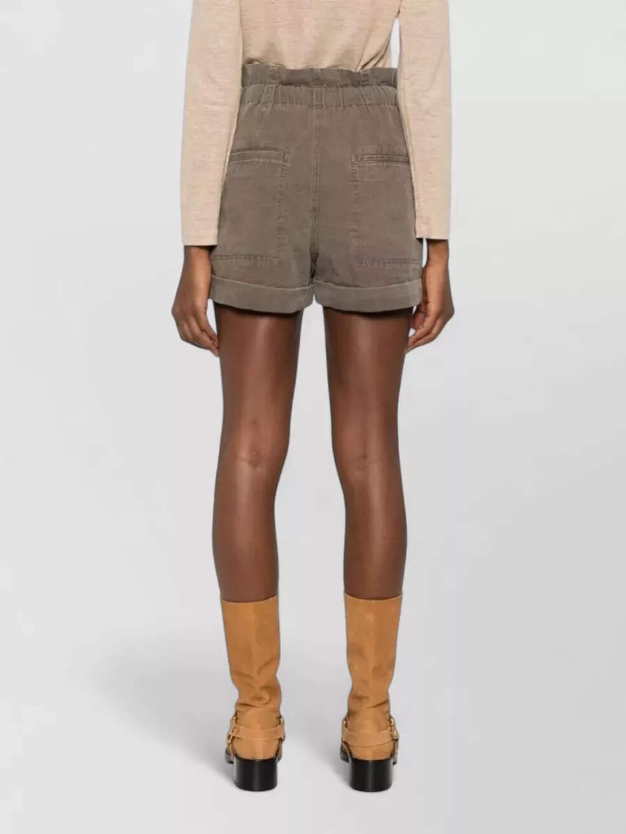 Isabel Marant Etoile Canvas Shorts Paperbag Waist Belt