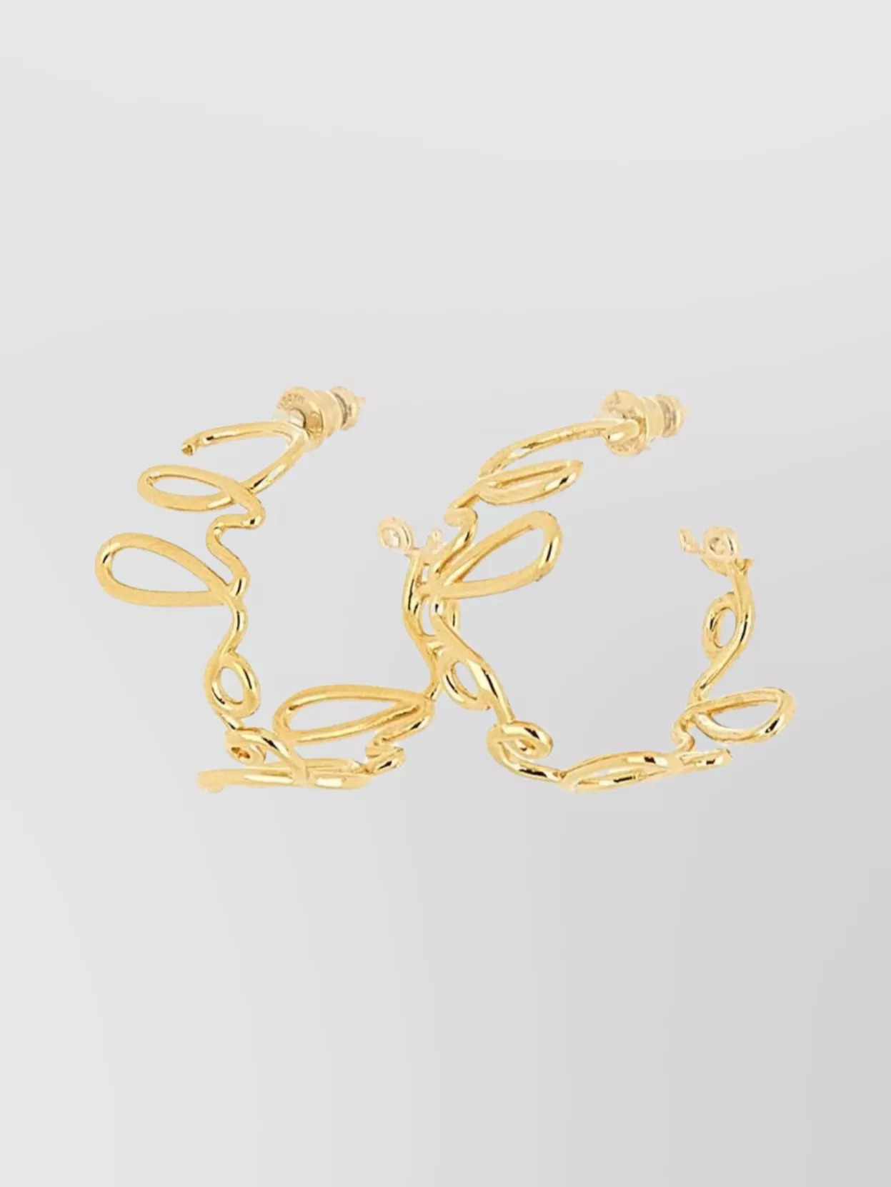 Chloé Signature Hoop Earrings Featuring Detailed Design