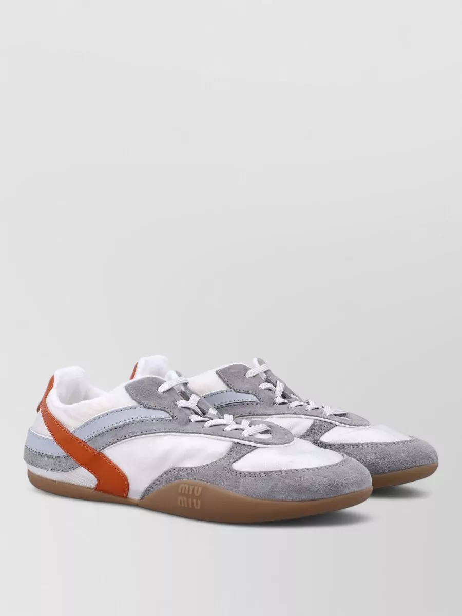 Miu Miu Polyester lace-up sneakers