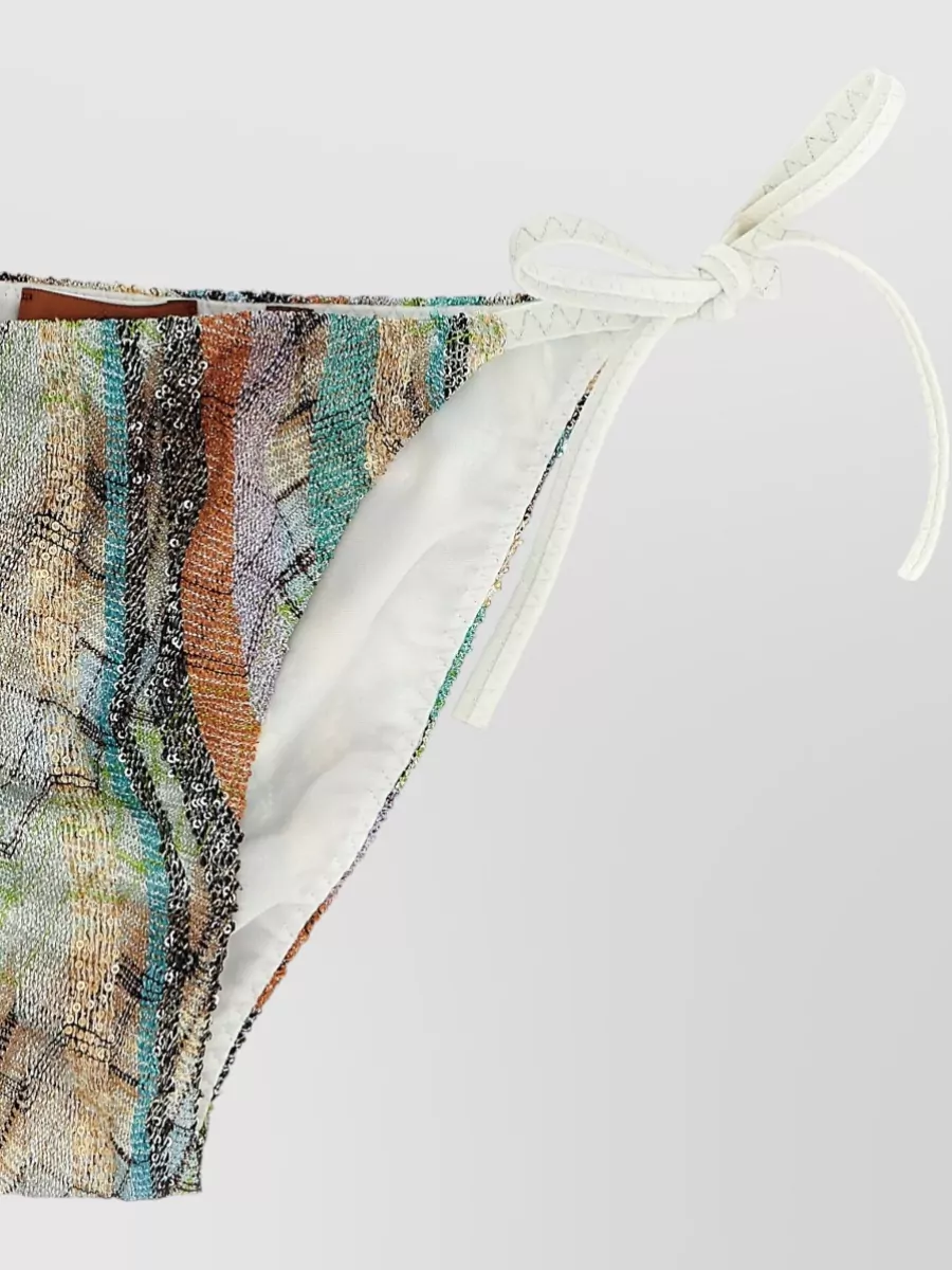 Missoni Caperdoni Triangle Bikini Textured Fabric Straps