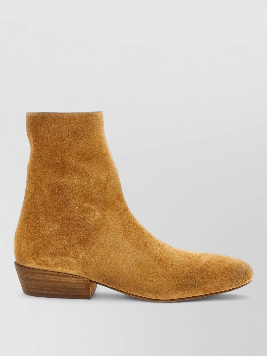 Marsell Granblocco Suede Ankle Boots Block Heel