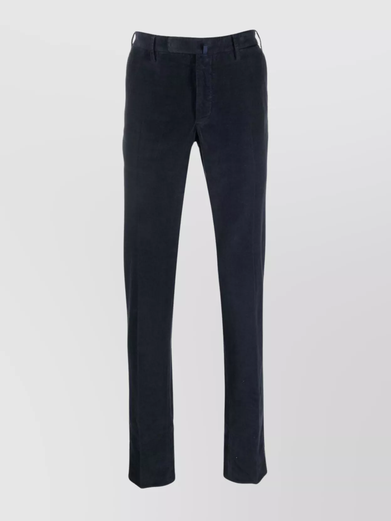Incotex Corduroy Straight Leg Trousers Pockets In Black