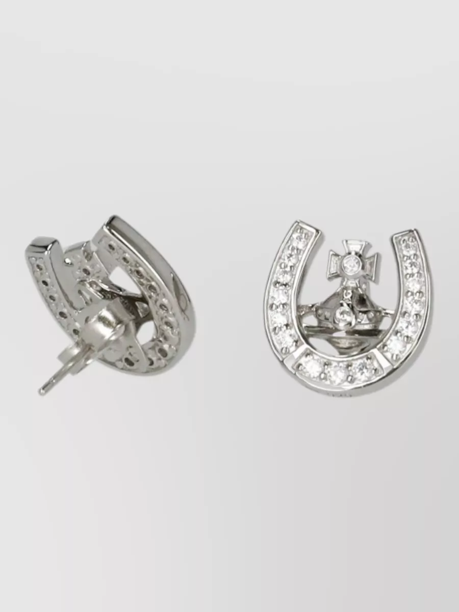 Vivienne Westwood Crystal-Embellished Orb Earrings