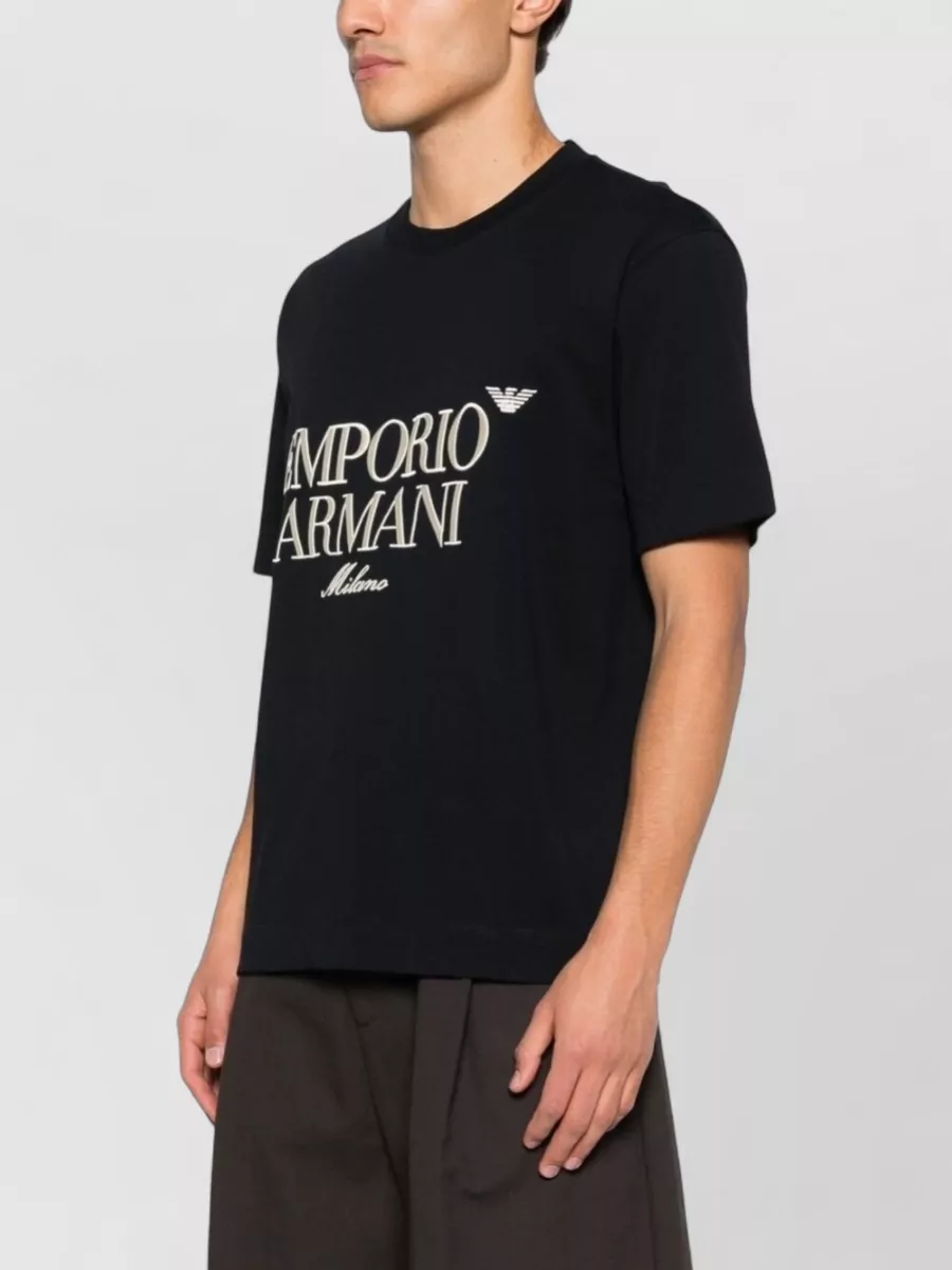 Emporio Armani Logo Cotton Crew Neck Short Sleeve T-Shirt
