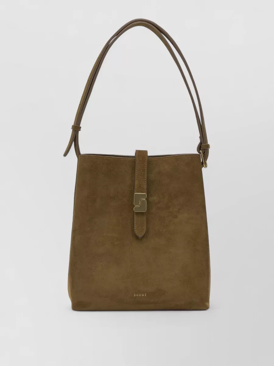 Soeur Suede Leather Shoulder Bag