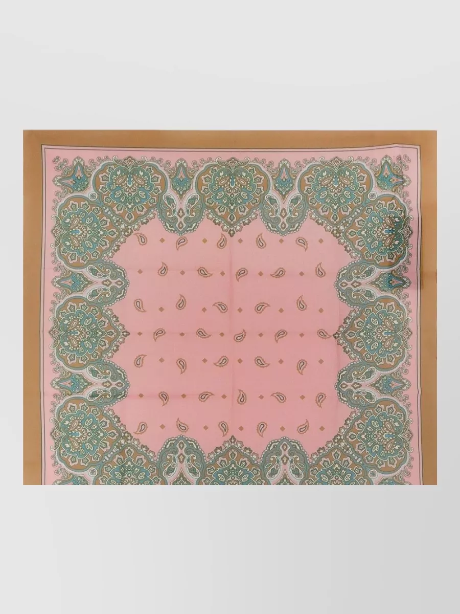 Pinko cotton logo print scarf