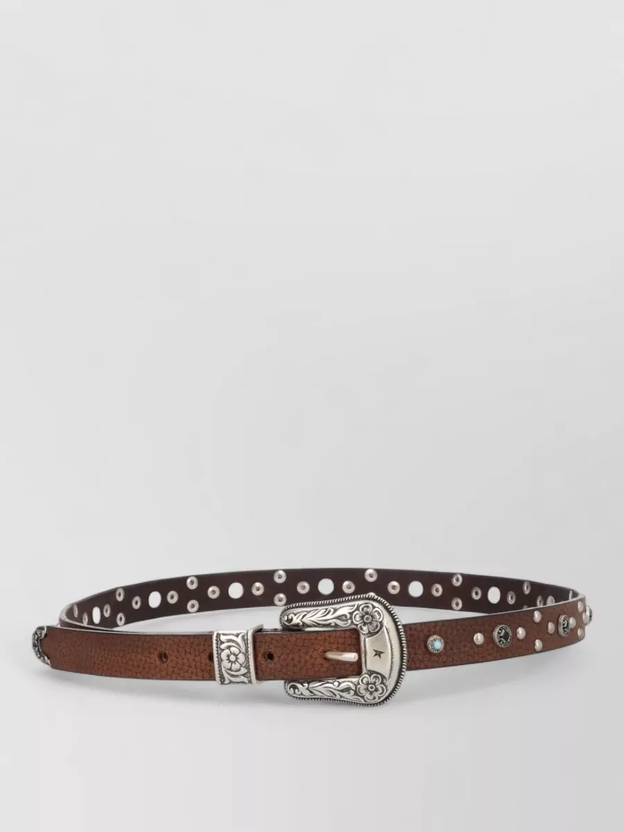 Golden Goose studded leather belt