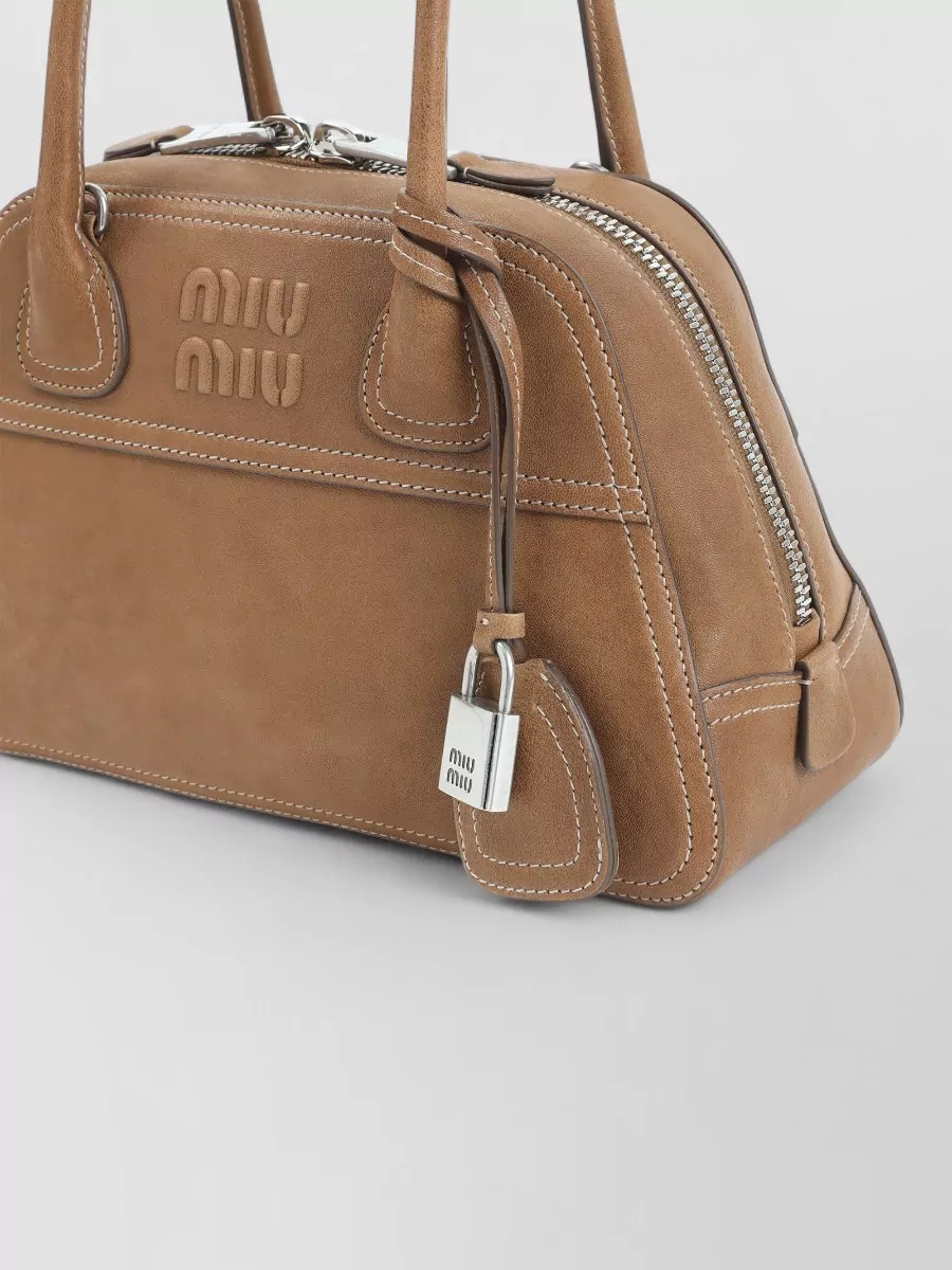 Miu Miu Na Lamb Leather Shoulder Bag