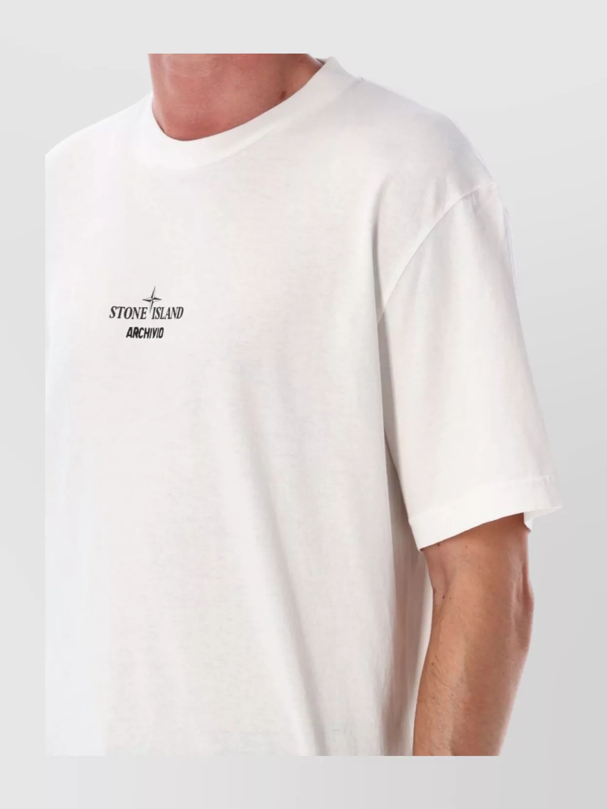 Stone Island Graphic Print T-Shirt Crew Neck