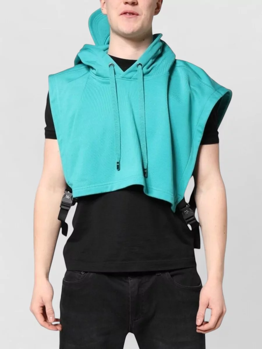 Dolce&Gabbana Cotton hooded short-sleeve sweater