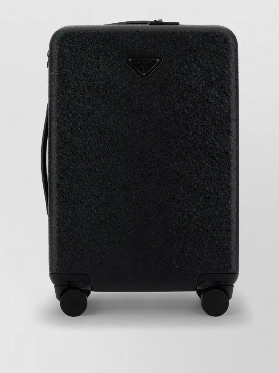 Prada Polycarbonate Trolley Textured Finish Wheeled Design