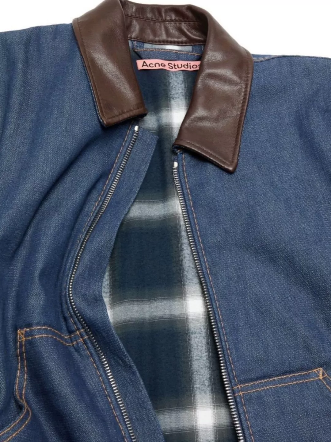 Acne Studios Stylish Short Jacket Contrast Collar