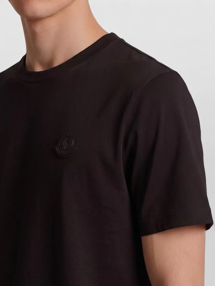Moncler Cotton Ribbed Crew Neck Short Sleeve T-Shirt