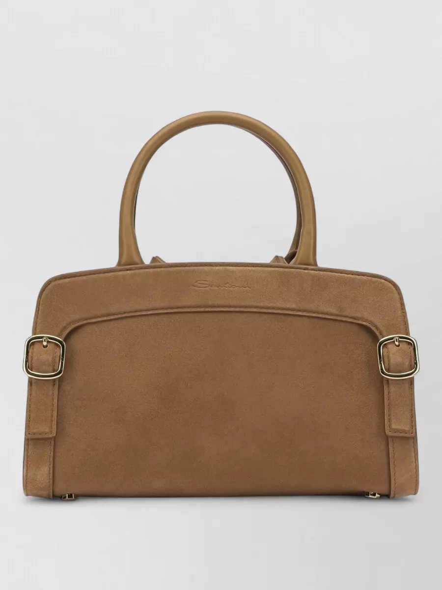 Santoni leather shoulder bag