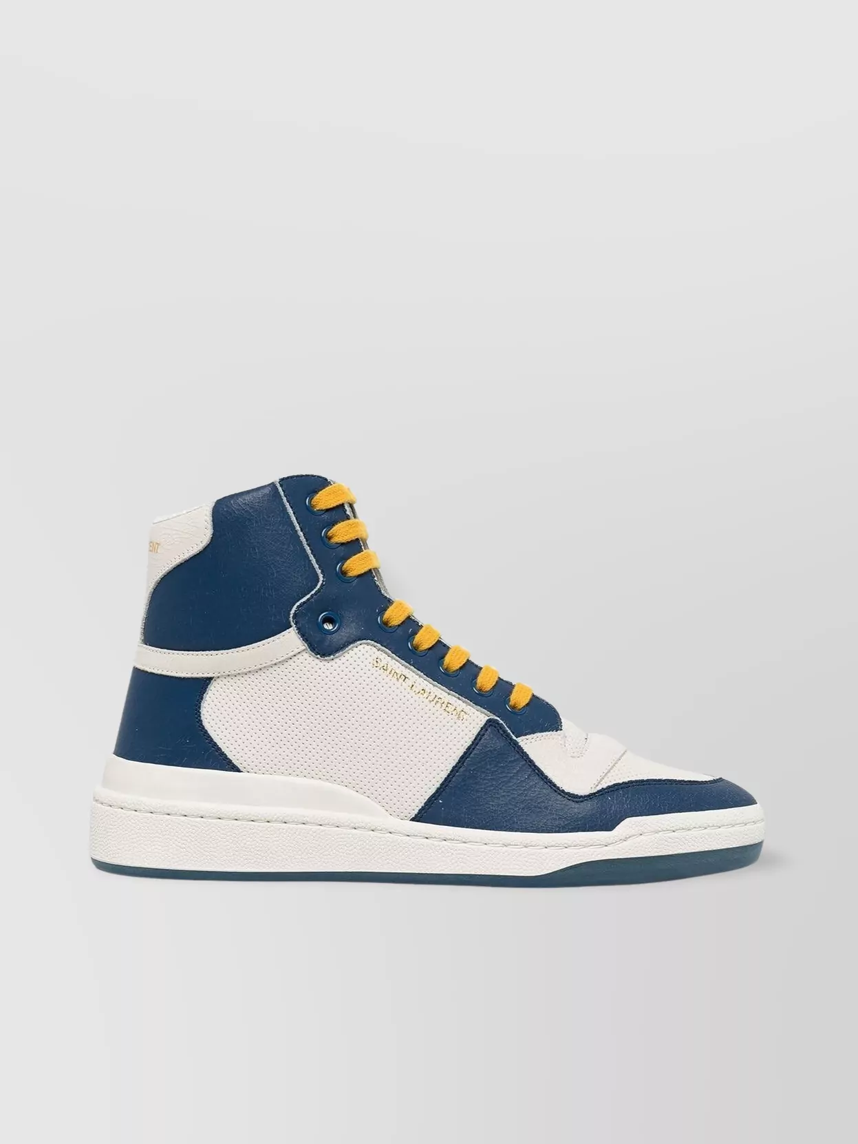 Saint Laurent High Top Leather Sneakers In Multi