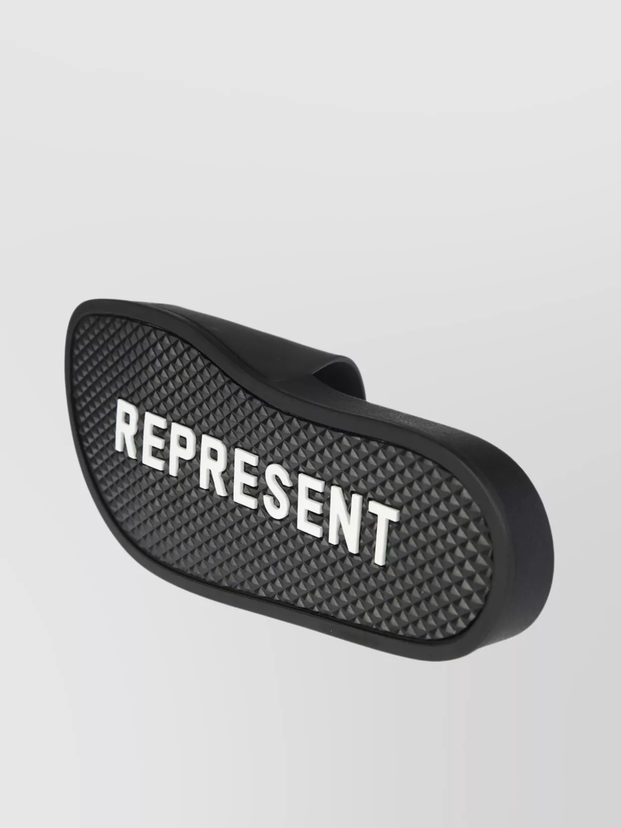 Represent Slide Sandals With Textured Flat Sole