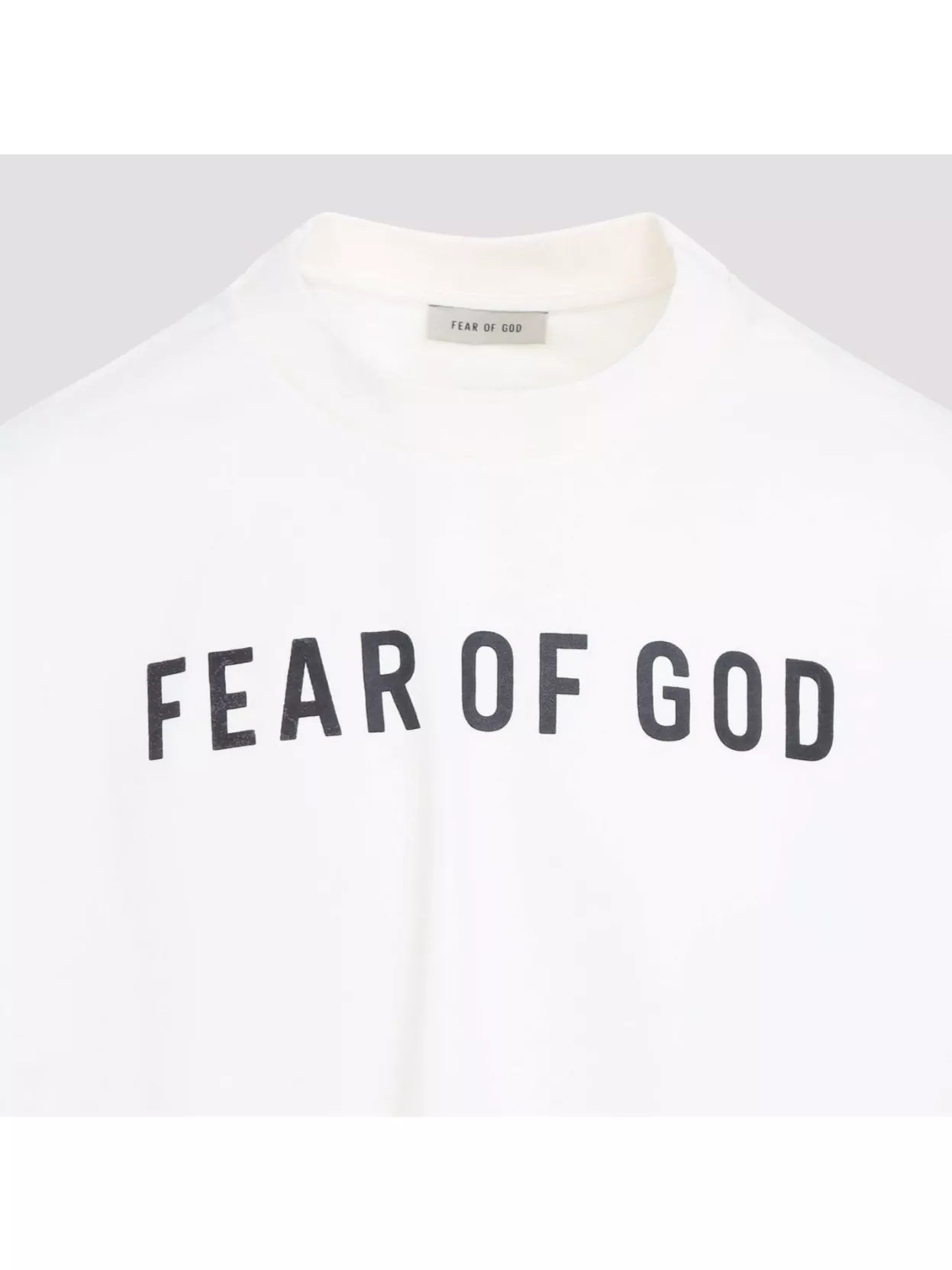 Fear Of God Logo Short-sleeved T-shirt In White