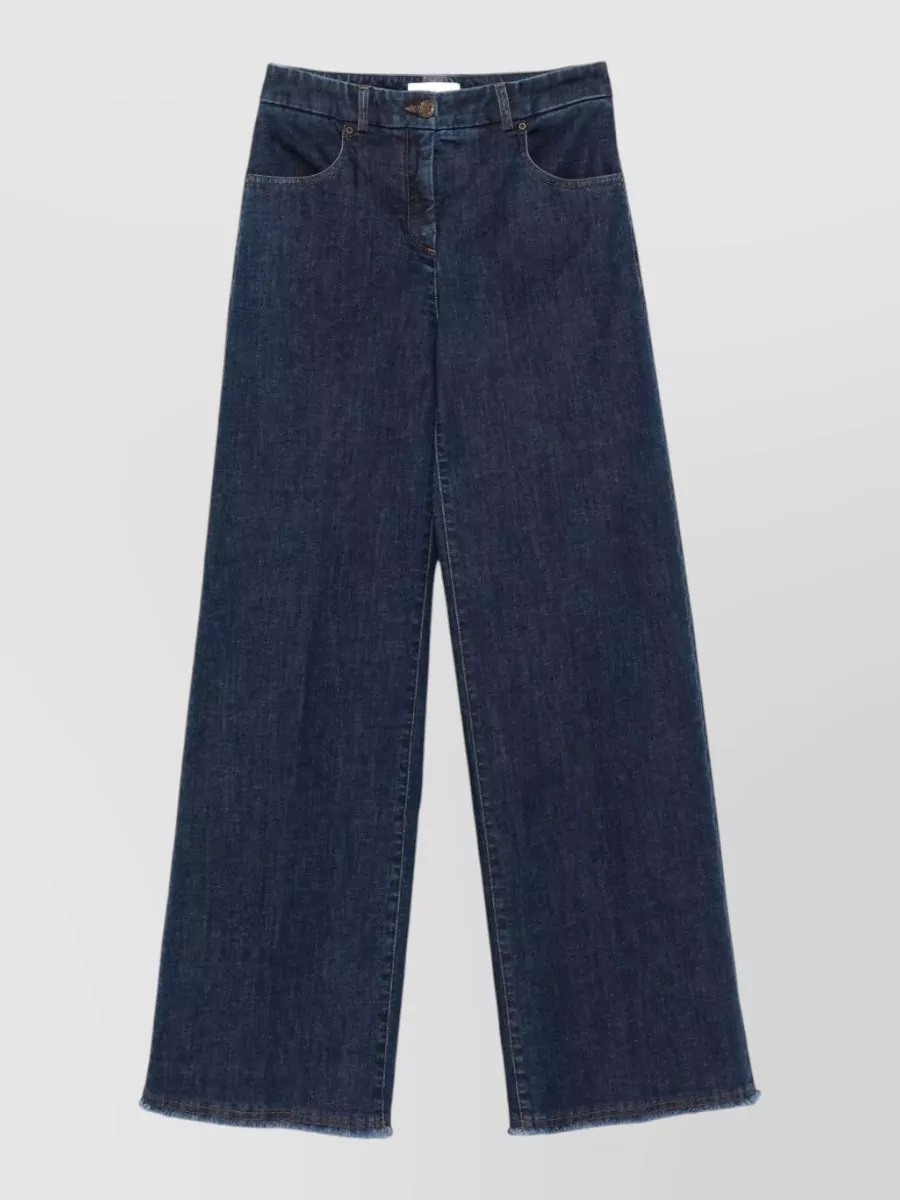 Via Masini 80 Cotton Wide-Leg Trousers