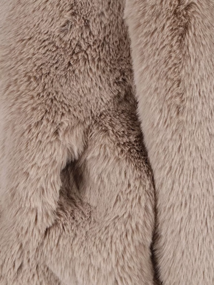 The Frankie Shop Faux Fur Collarless Jacket