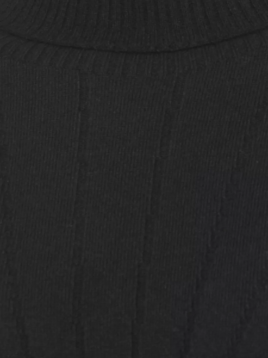 D.exterior Cashmere-Blend Crewneck Long-Sleeve Knitted Dress
