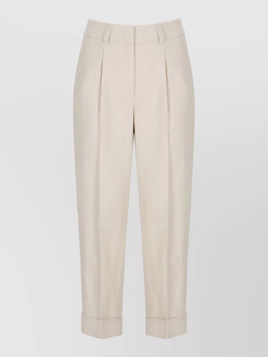 Peserico Linen Straight-Leg Tailored Trousers