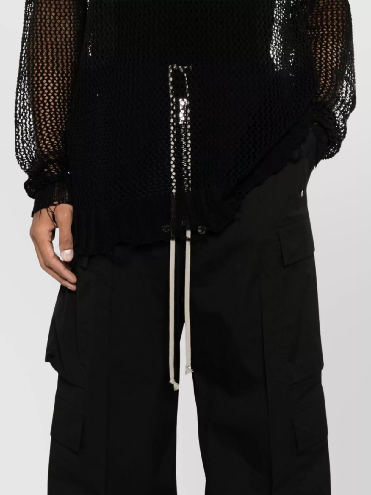 Rick Owens Drawstring Waist Cargo Trousers