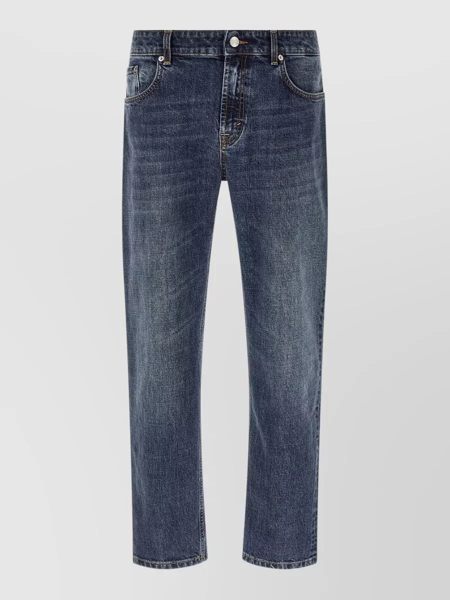 Department 5 cropped straight-leg regular-waist denim jeans