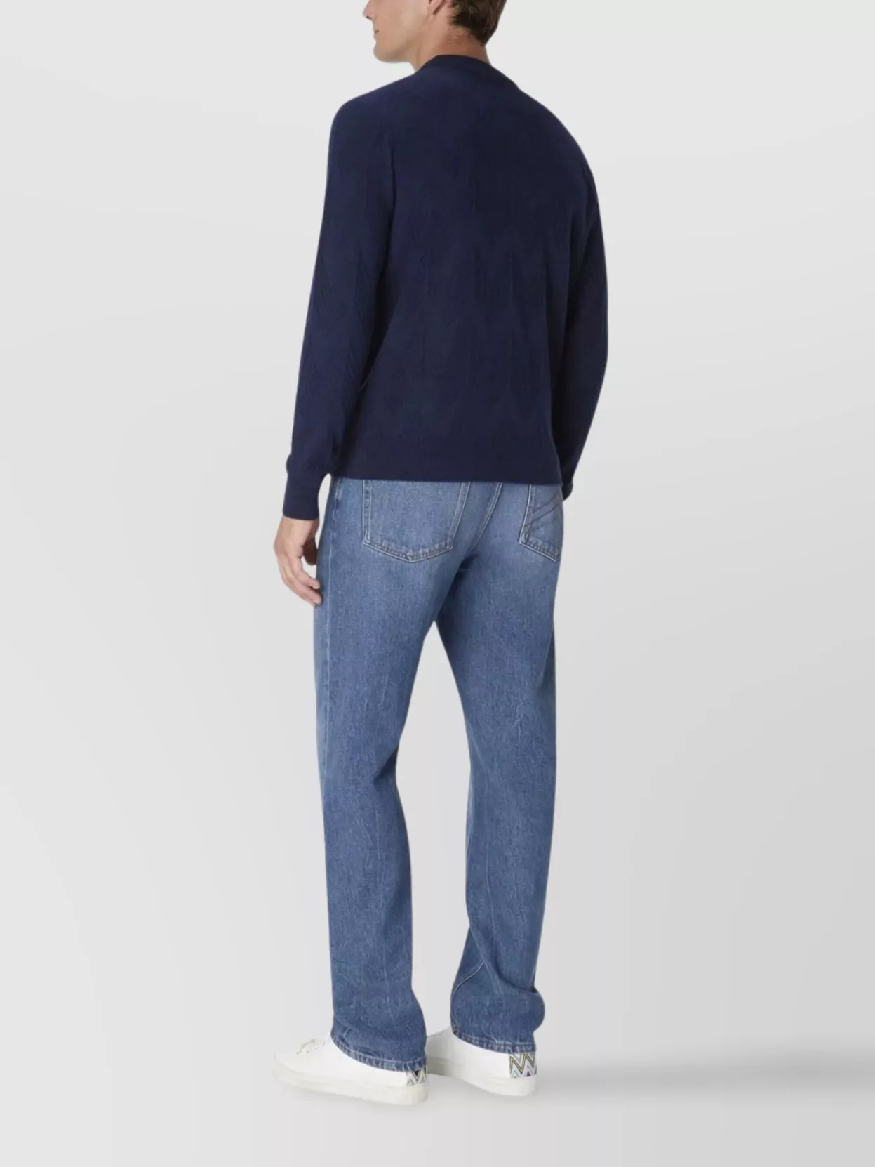 Missoni Ribbed Crew Neck Sweater With Long Sleeves
