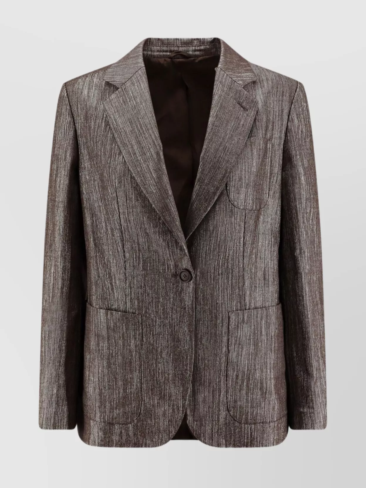 Brunello Cucinelli Single-breasted Lurex Fabric Blazer