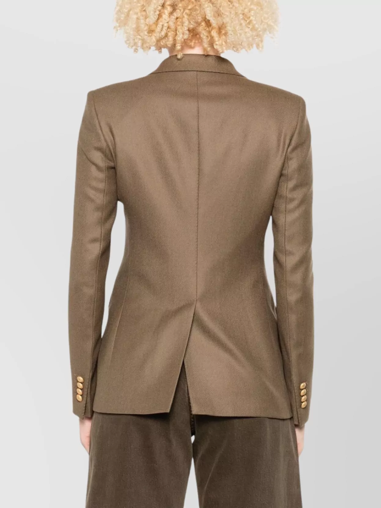 Tagliatore Wool Double-breasted Jacket Featuring Back Vent In Burgundy