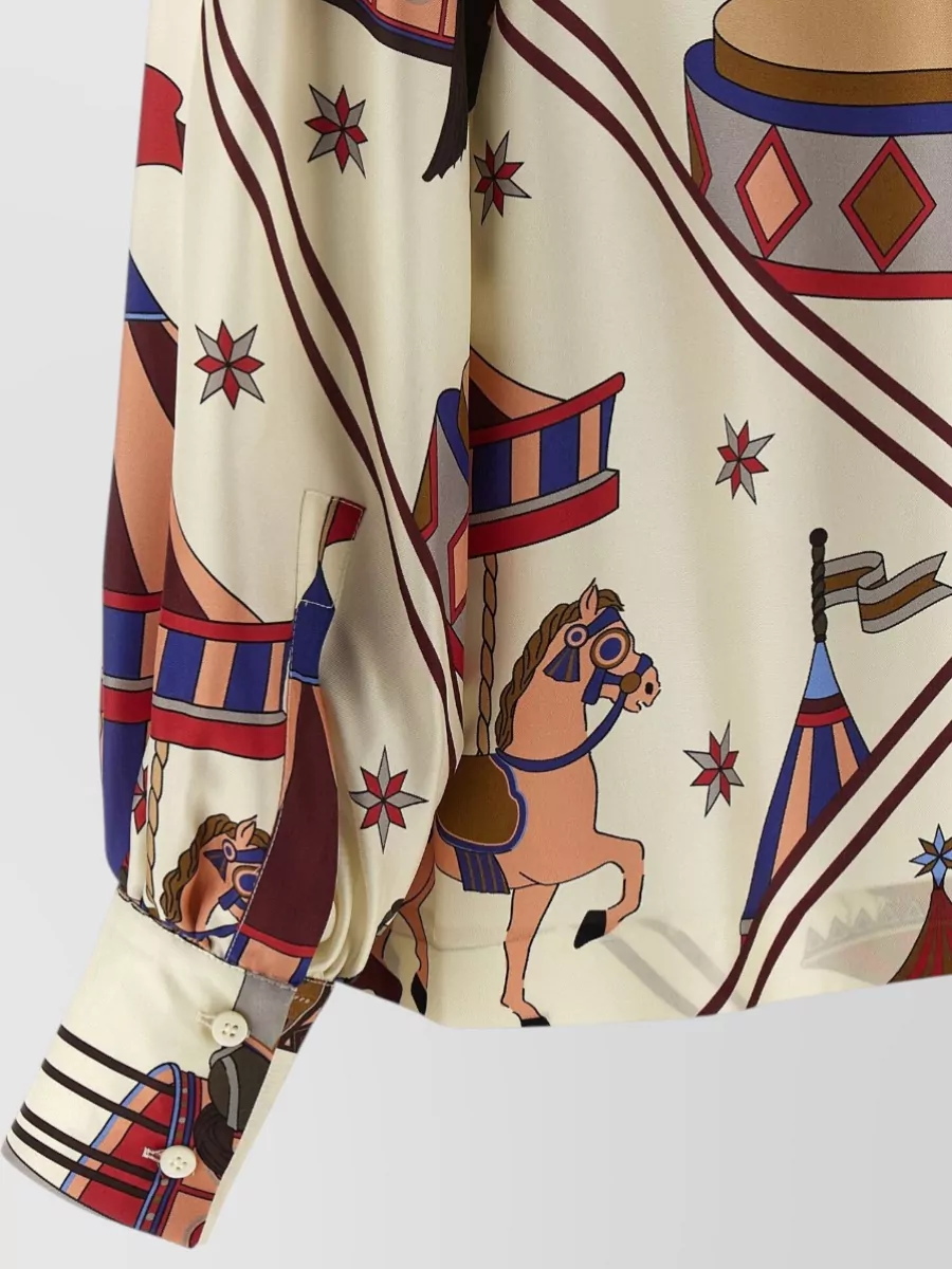 Alberto Biani Silk Lavallière Blouse