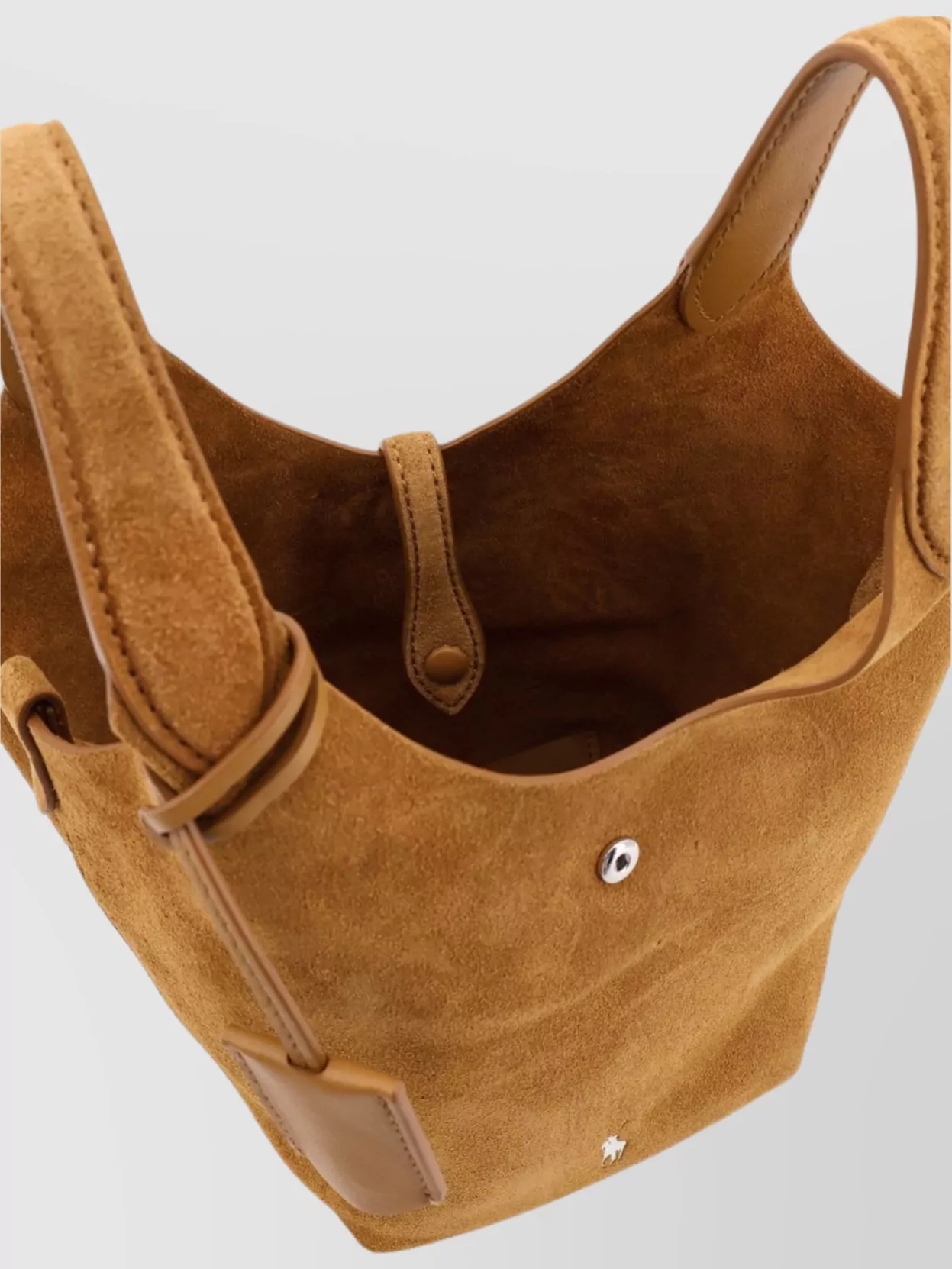 Polo Ralph Lauren Suede Bucket Bag Logo Keyring