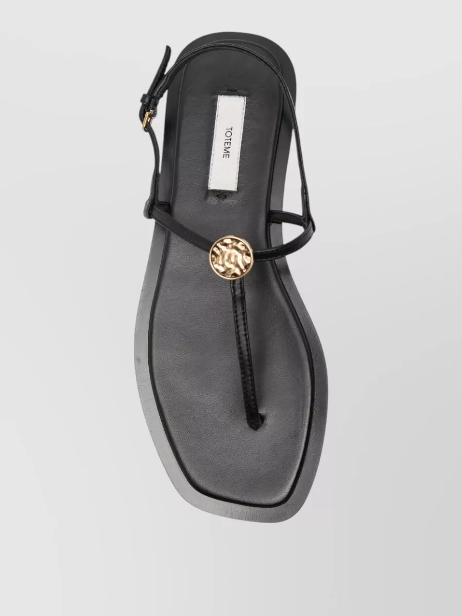 Totême Leather T-Strap Sandals