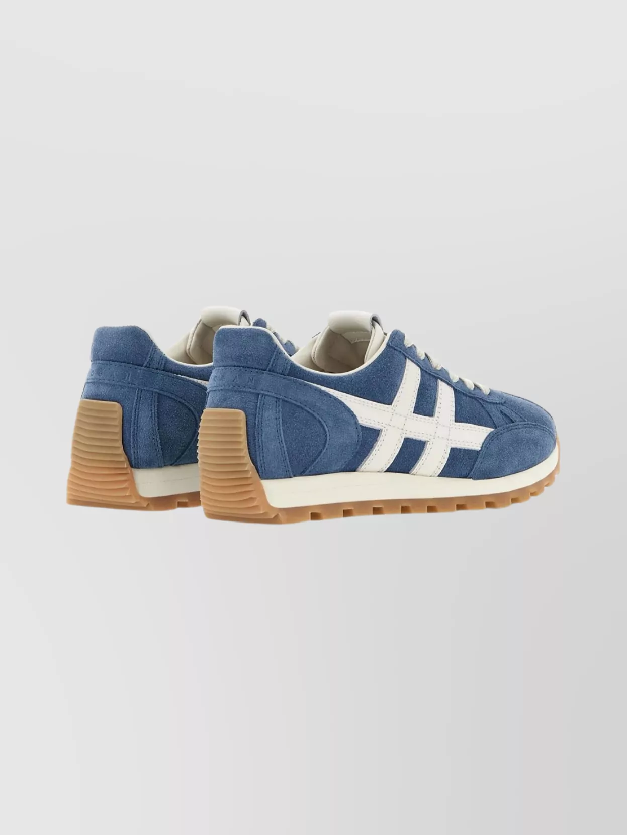 Hogan Sneakers With Contrast Stripes And Rubber Sole In Blue