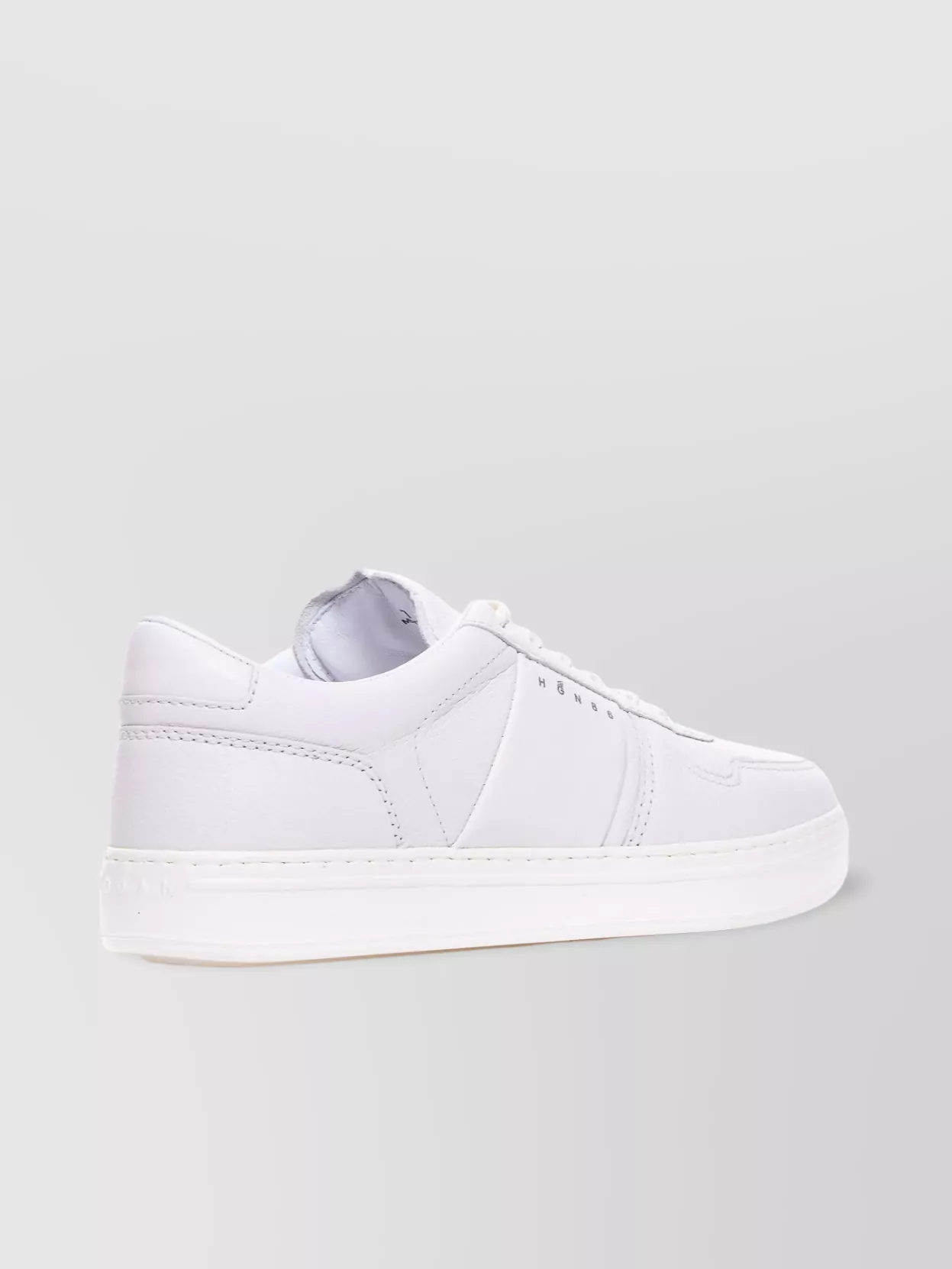 Hogan Low Top Leather Sneakers With Perforated Toe
