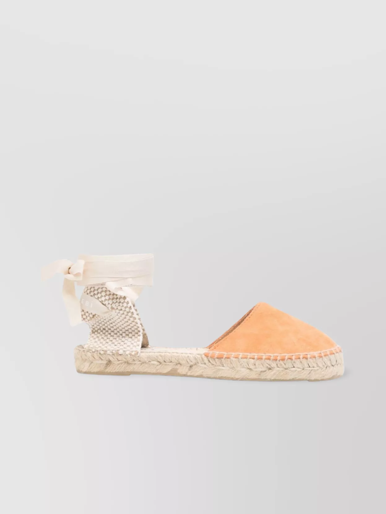 Manebi Backed Espadrille With Round Toe And Woven Detail