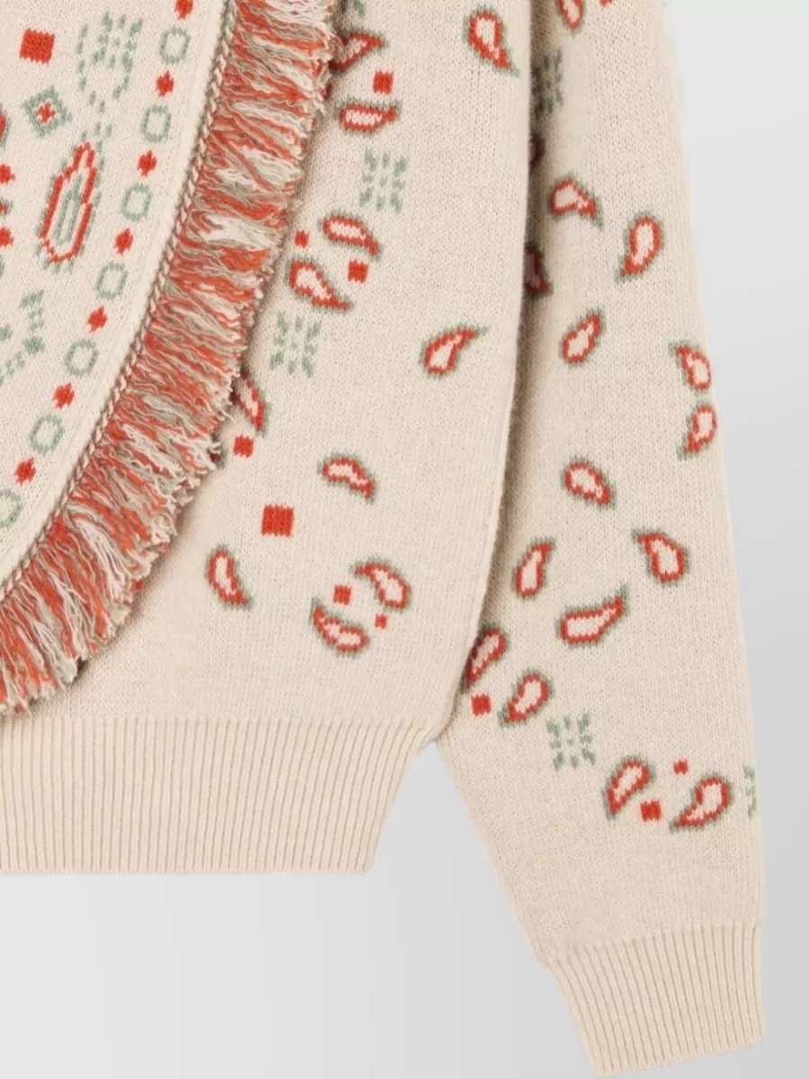 Alanui Cashmere Wool Cardigan Bandana Paisley Jacquard