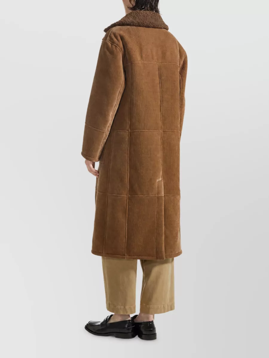 Seventy Venezia Striped Velvet Double-Breasted Coat