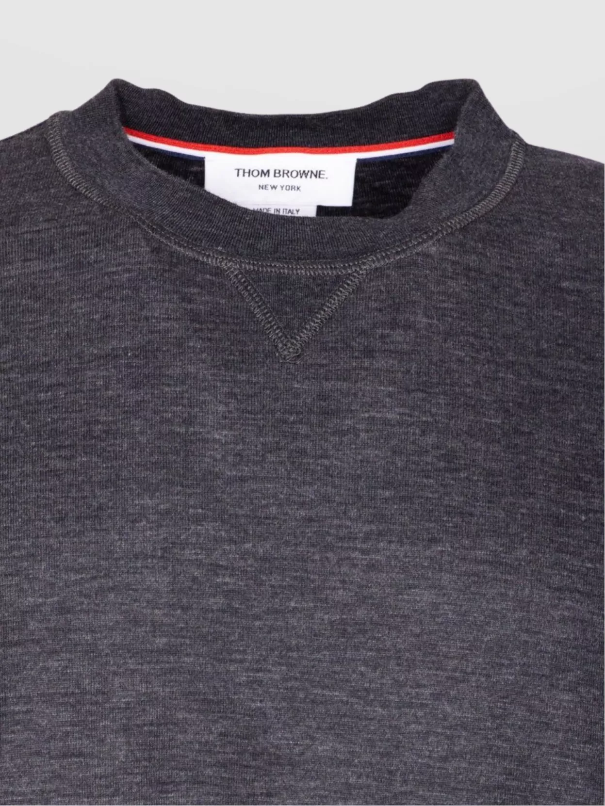 Thom Browne Iii Striped Sleeve Crewneck Short Sleeves
