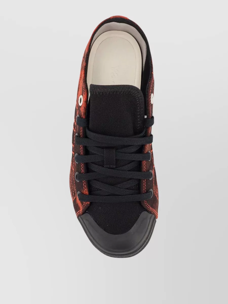 Y-3 Printed Canvas Lace-Up Sneakers