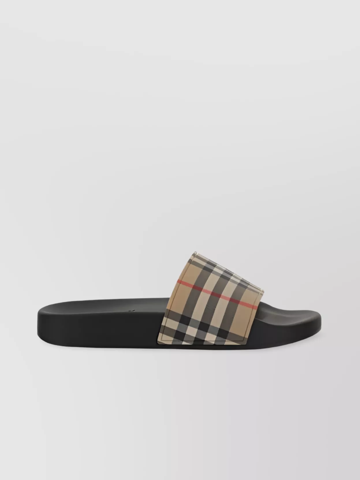 Shop Burberry Checkered Front Band Sandals