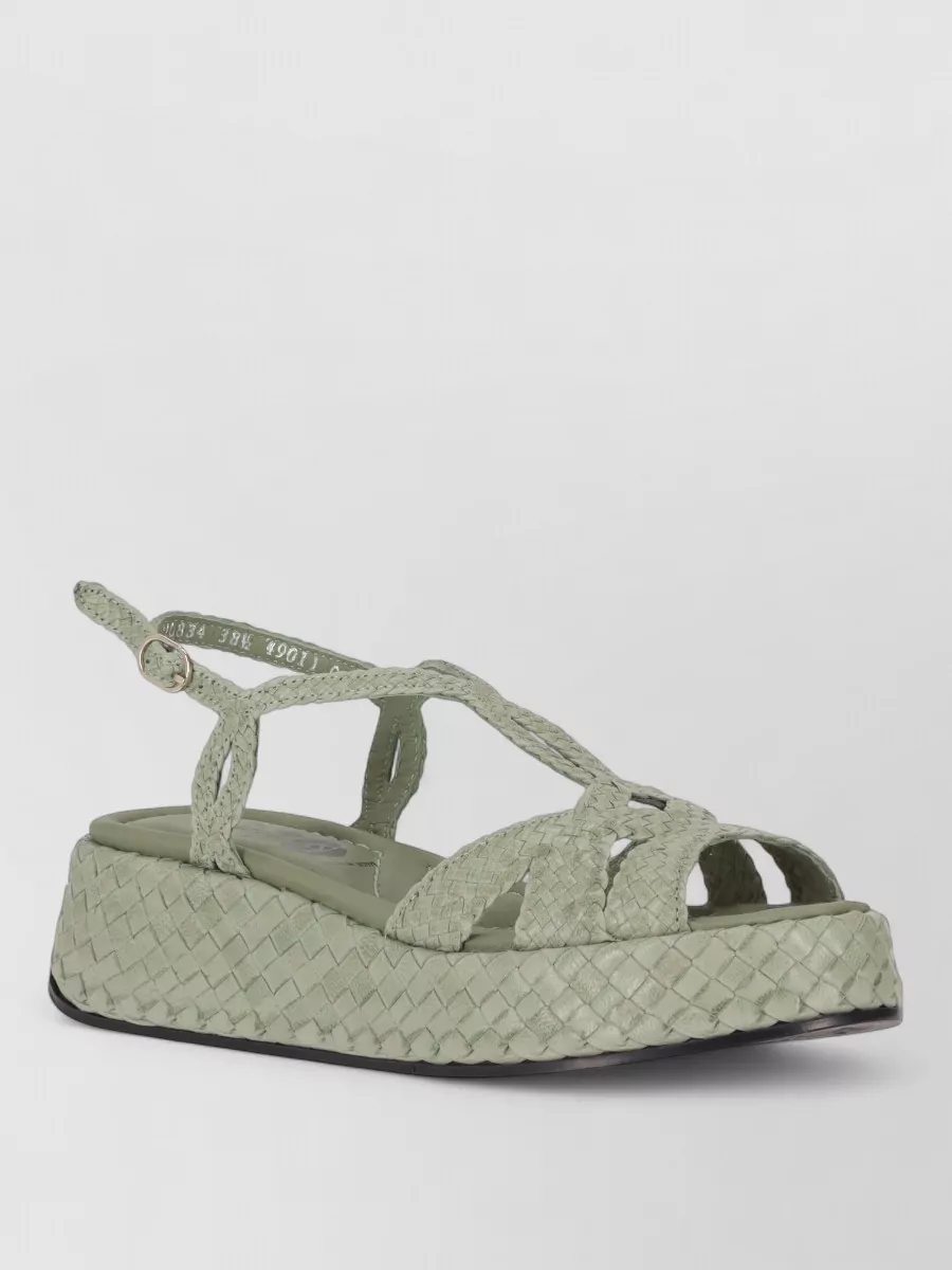 La Rose leather platform sandals