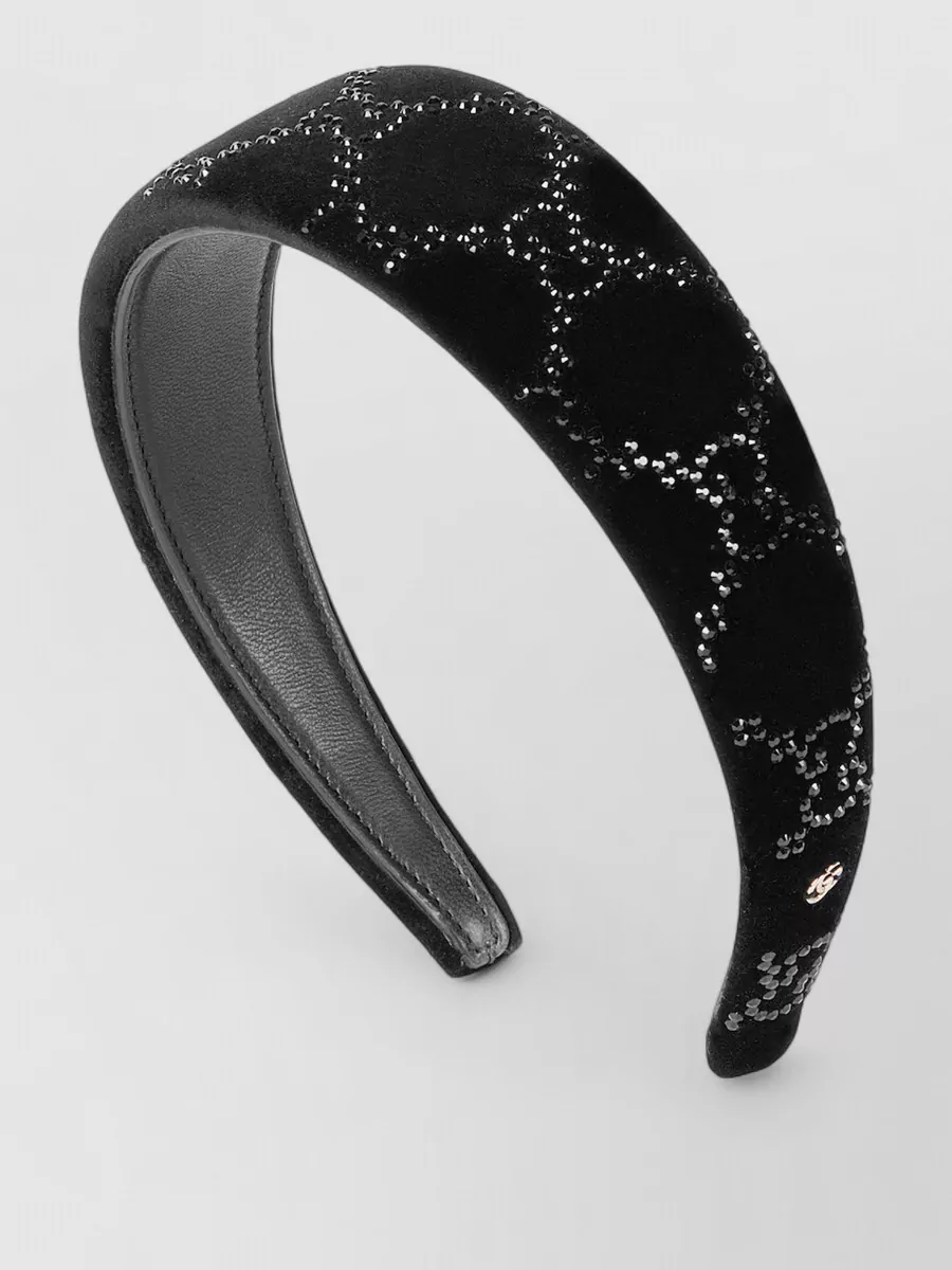 Gucci Crystal-Embellished Velvet Headband