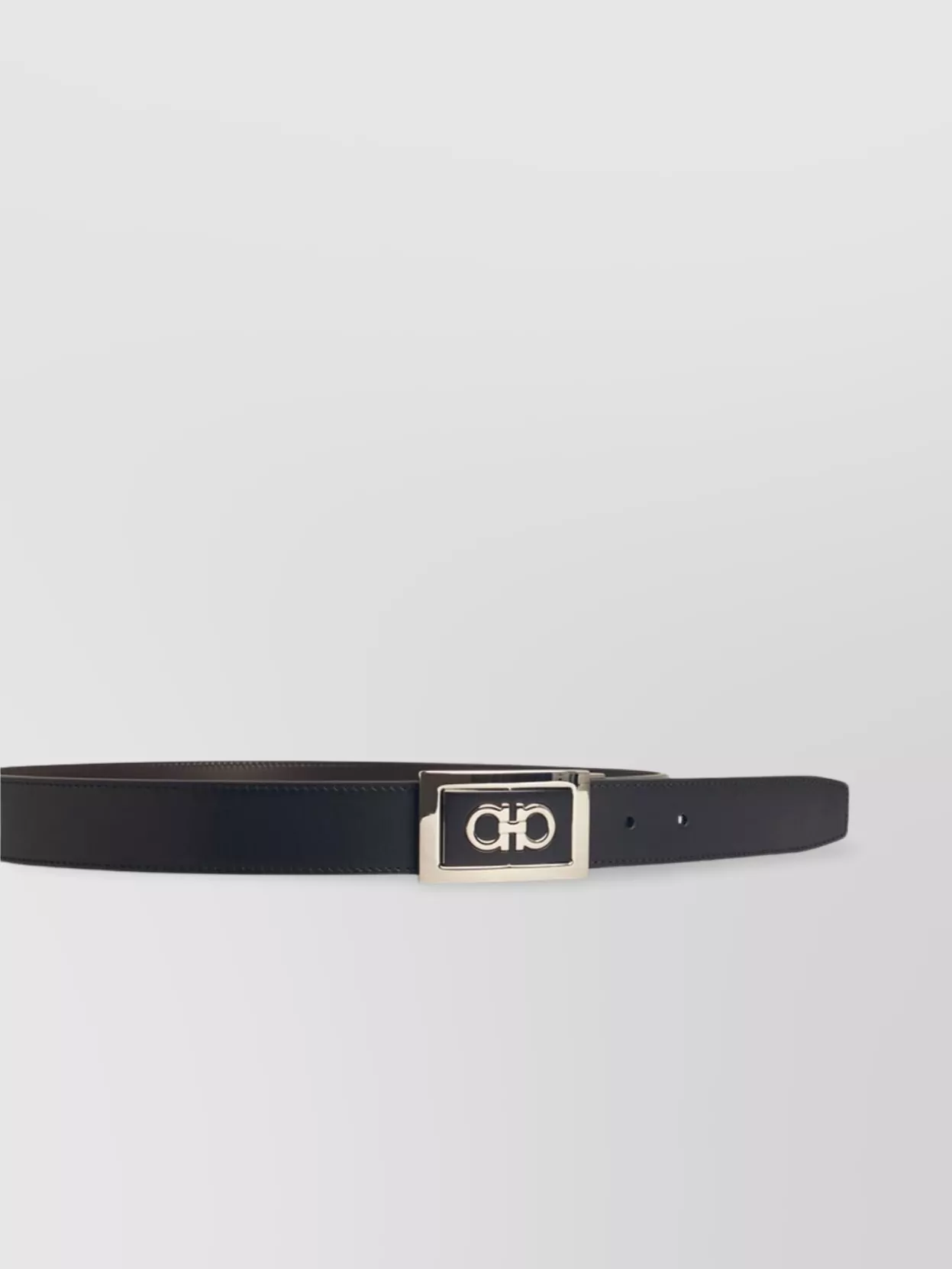 Ferragamo Leather Belt Adjustable Buckle Detail
