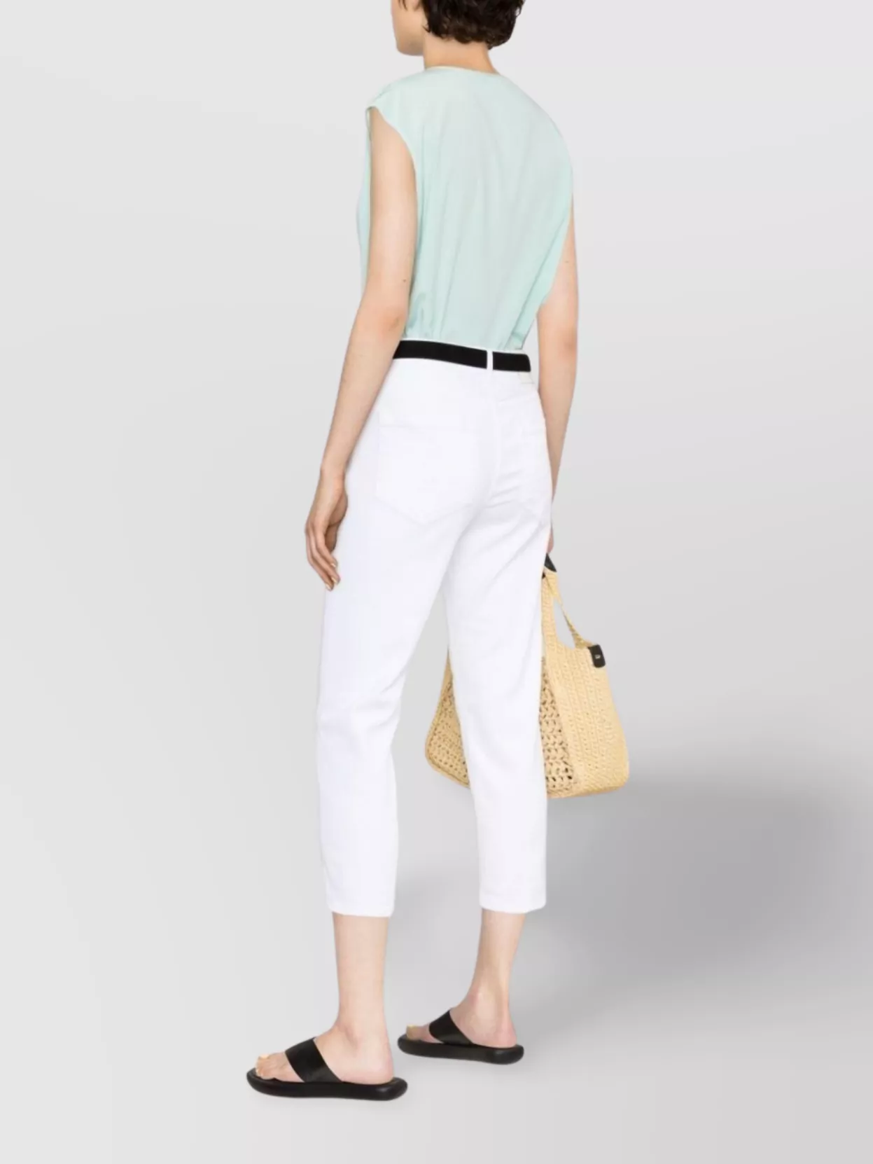 Shop Dondup Cropped Cotton-blend Denim Jeans With Button Detailing