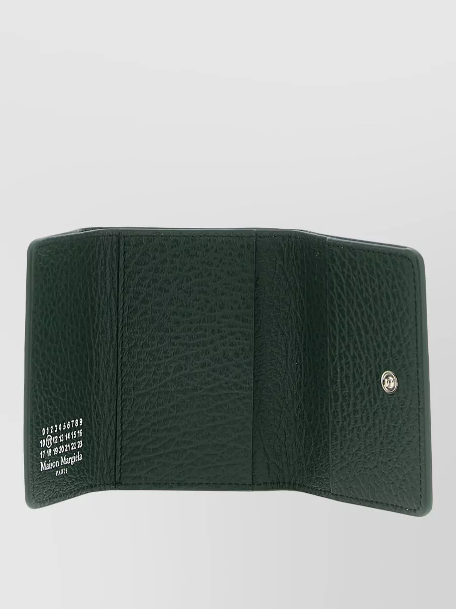 Maison Margiela Four Stitches Compact Textured Leather Wallet