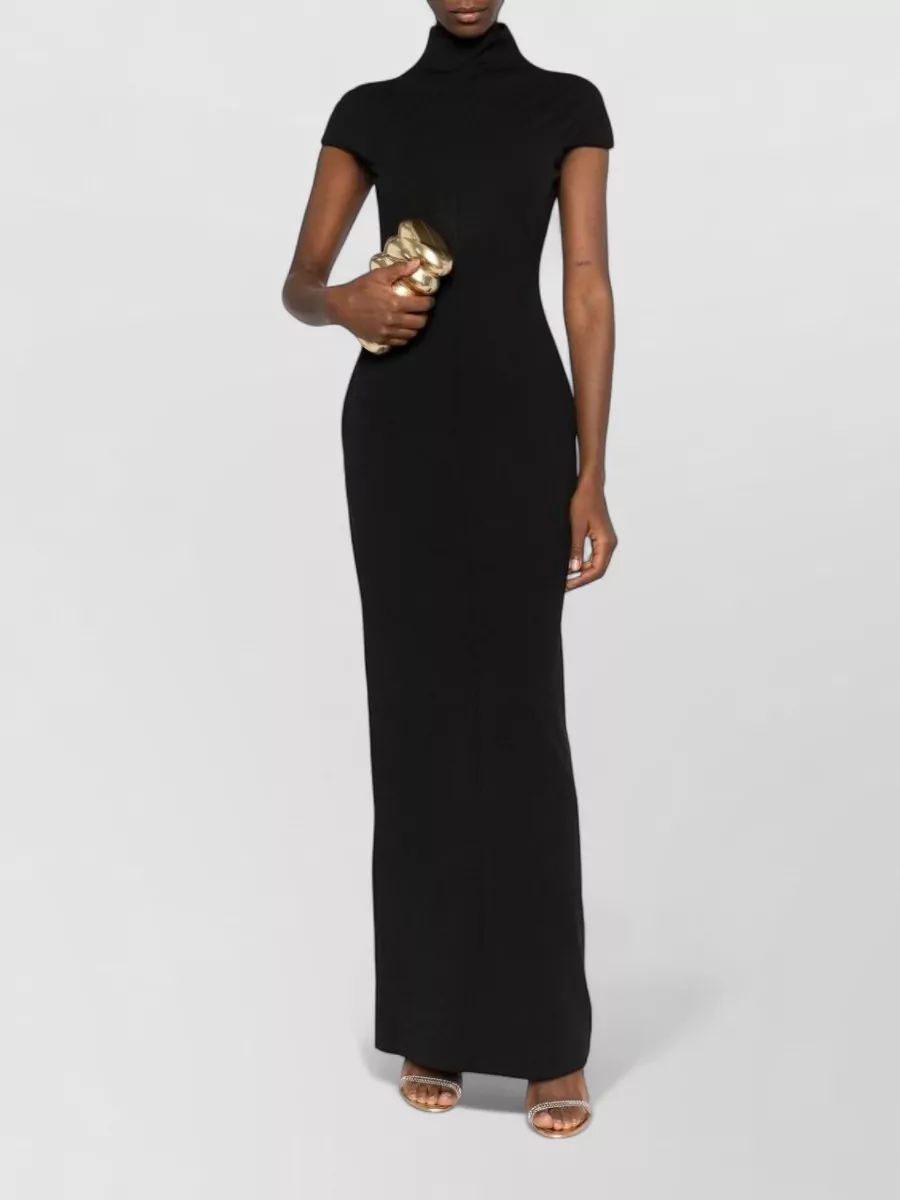 Solace London High Neck Short Sleeve Maxi Dress