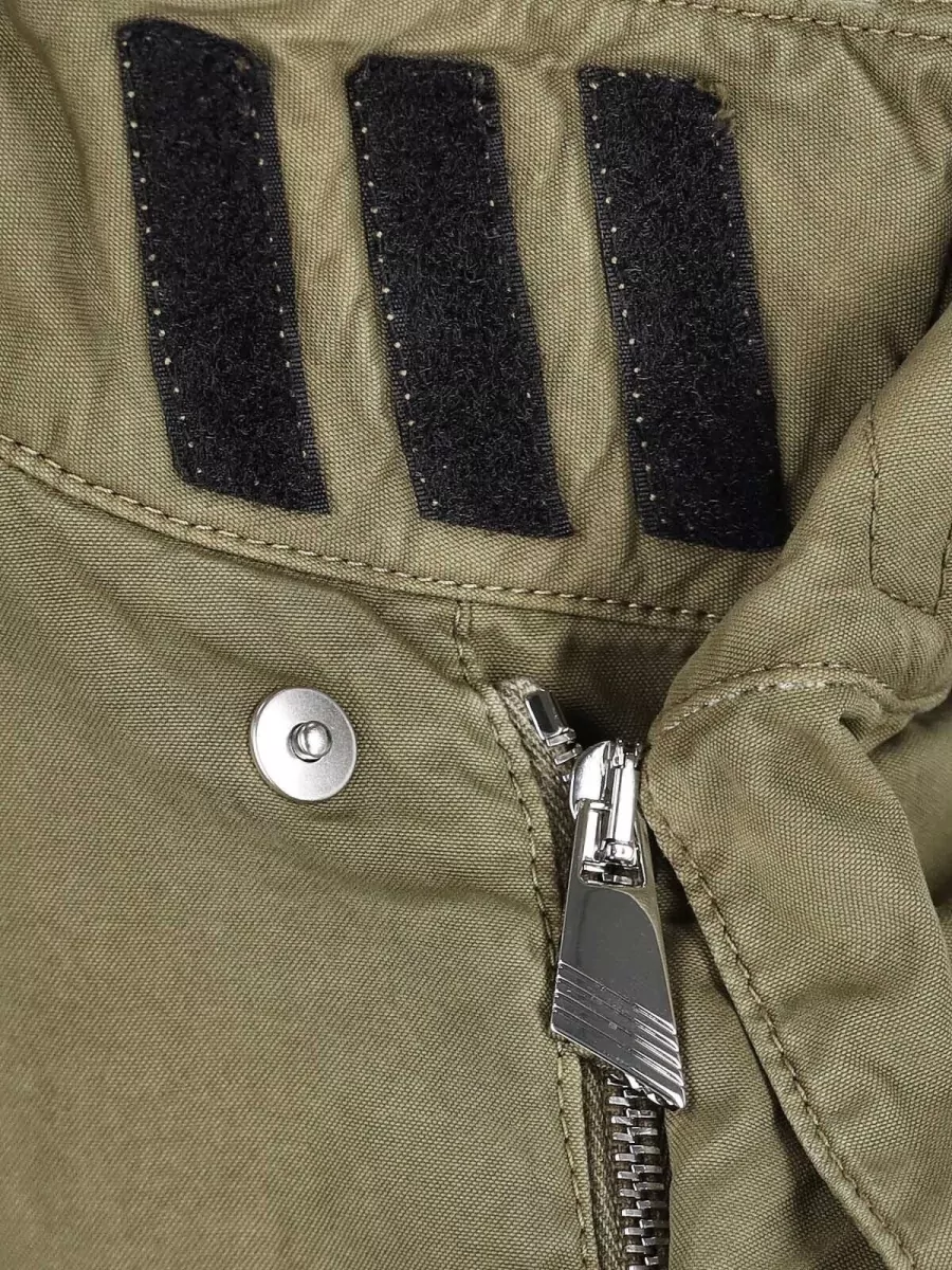 Attico High Collar Jacket Front Pockets Snaps In Green