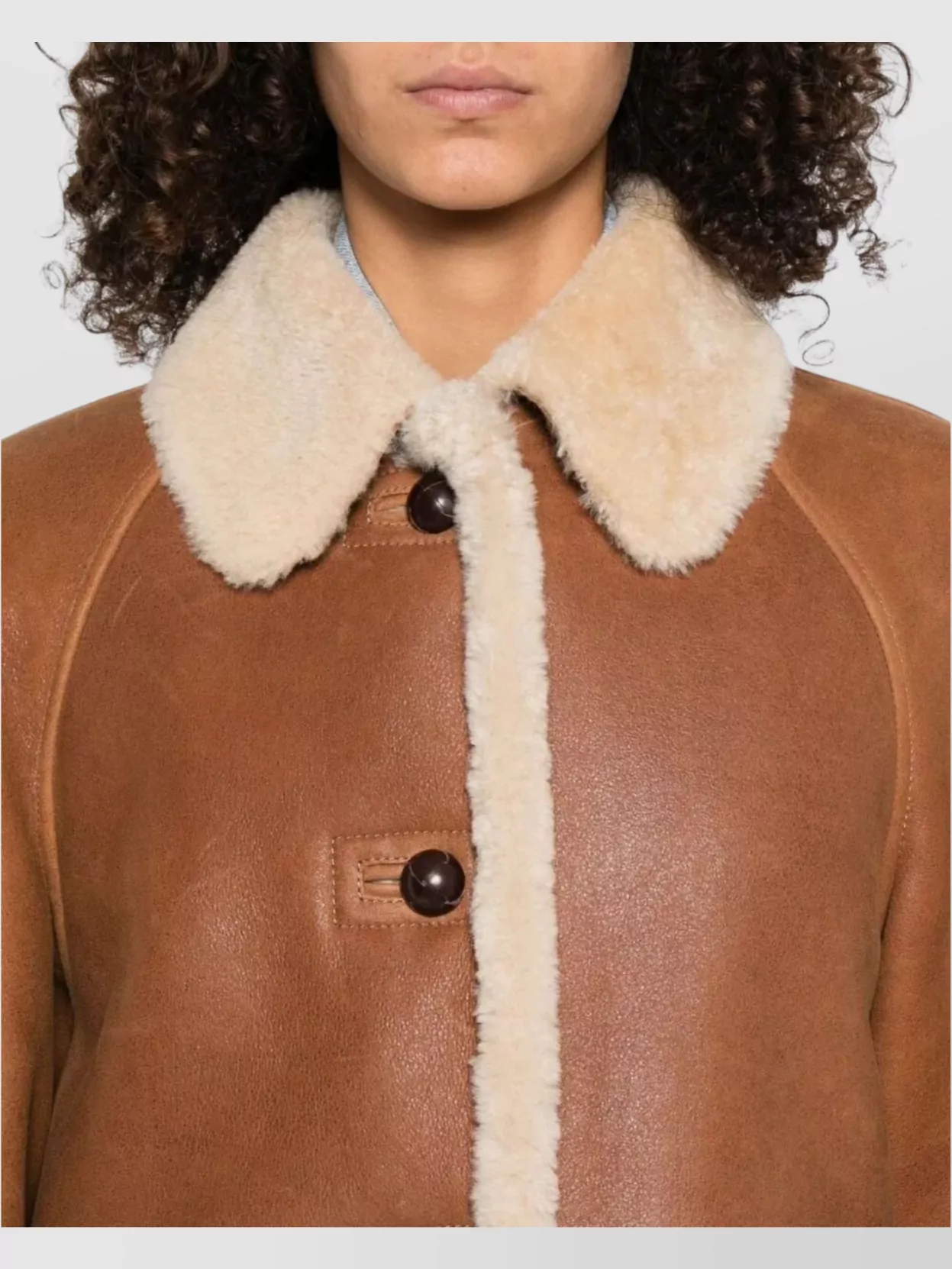 Isabel Marant Longline Jacket Shearling Collar